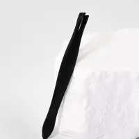 Пинцет скошенный, узкий, 8.5 см, чёрный