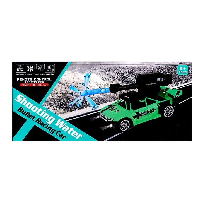 Машина радиоуправляемая Race, 1:18, стреляет гелевыми пулями, работает от аккумулятора, цвет красный