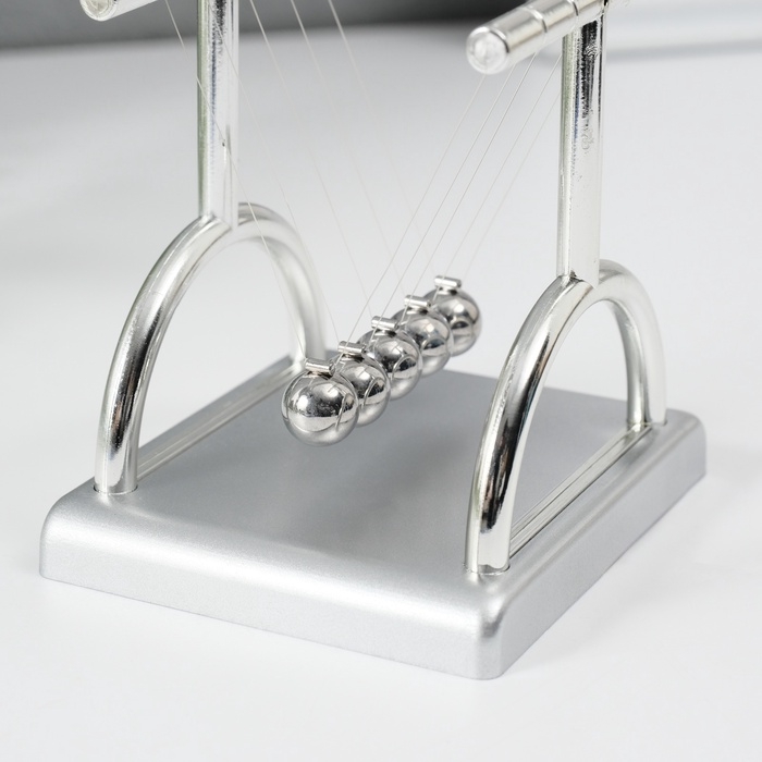Маятник "Шары Ньютона" серебро 9х9х8 см