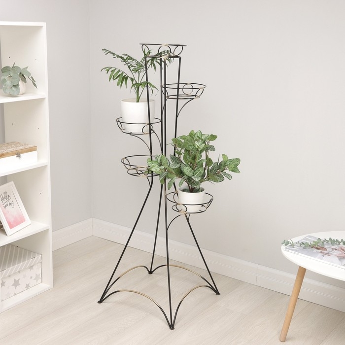 Подставка для цветов &laquo;Башня&raquo;, d=17 см, чёрный