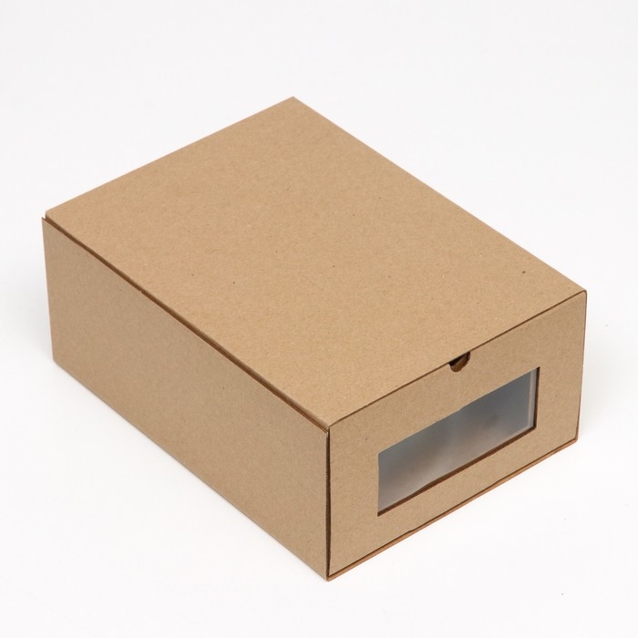Коробка выдвижная, бурая, 25 х 19 х 11 см