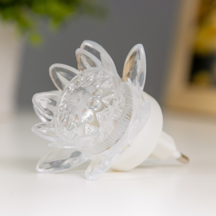 Ночник пластик Ночник пластик "Цветочек" 8х8х7,5 см RISALUX