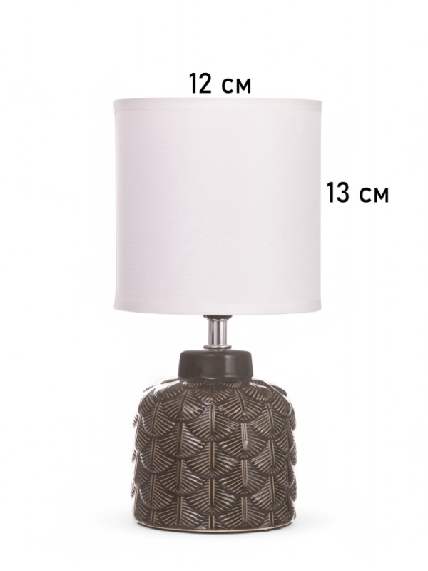 Лампа настольная "Исида" 1х40Вт Е14 темно-зеленый 14х14х28см