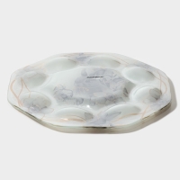 Подставка стеклянная для яиц Доляна &laquo;Кролик&raquo;, 8 ячеек, 22&times;22 см