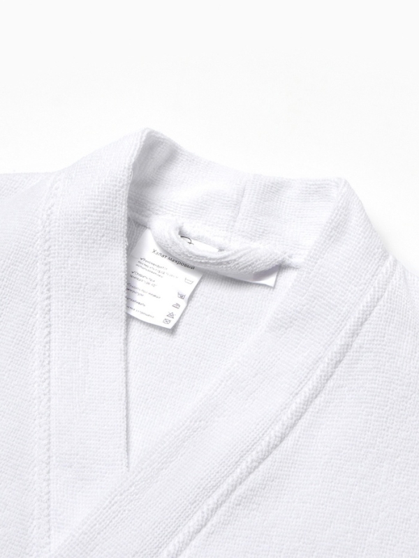 Халат махровый Экономь и Я, мужской размер 56-58 цвет белый, 100% хлопок с AIRO, 320 г/м2