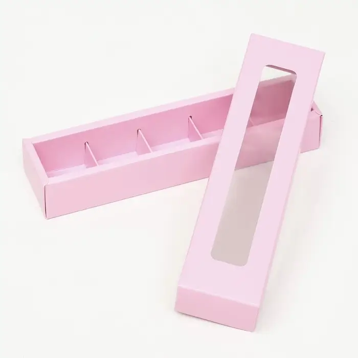 Коробка для 5 конфет, розовый, 22&times;5.5&times;3.5 см