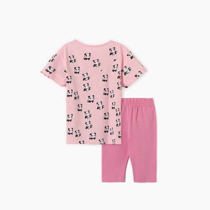 Пижама для девочки (футболка/бриджи), цвет розовый, рост 116 см Пижама для девочки (футболка/бриджи), цвет розовый, рост 116 см