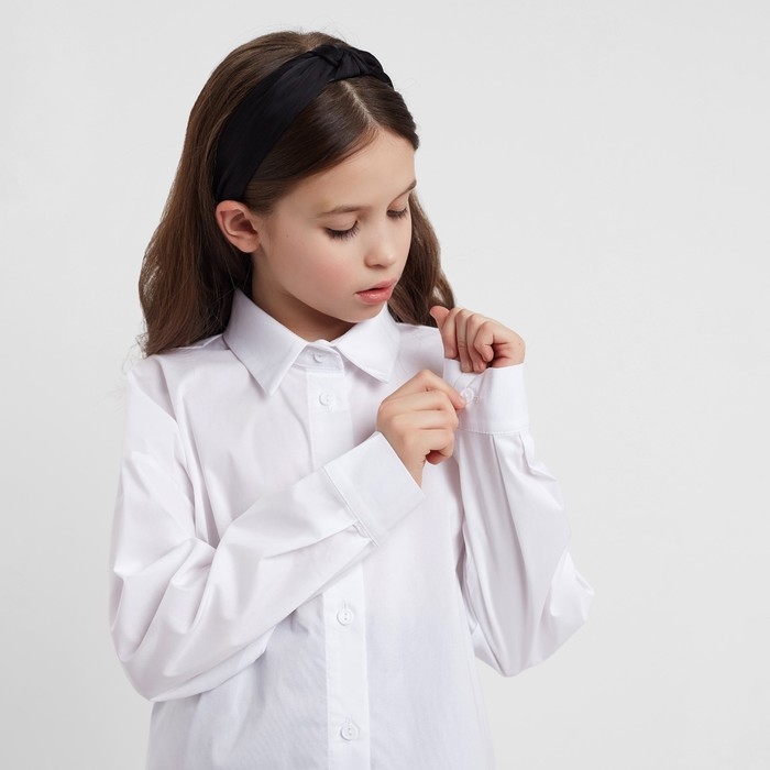 Рубашка для девочки MINAKU цвет белый, рост 140 см