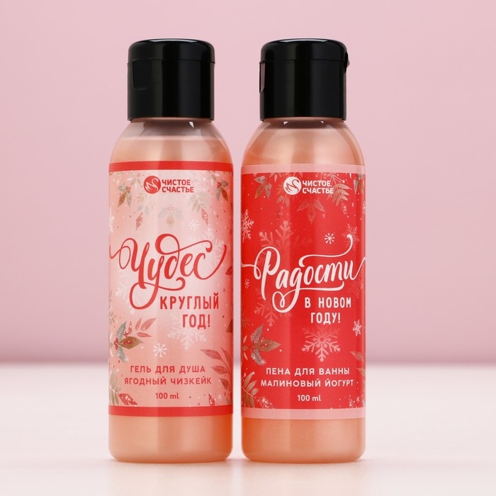 Подарочный набор косметики новогодний &laquo;Верь в мечту!&raquo;, гель для душа и пена для ванны, 2 х 100 мл, Новый Год