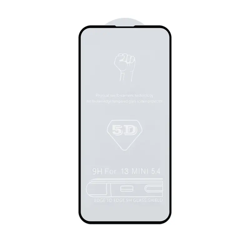 Защитное стекло iPh 13 Mini (5.4) 5D 0.33 mm без упаковки (без возврата и обмена)