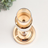 Подсвечник металл на 1 свечу "Прозрачность" золото 36х12х12 см Подсвечник металл на 1 свечу "Прозрачность" золото 36х12х12 см