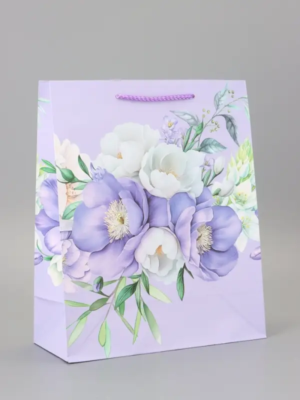 Пакет подарочный ламинированный &laquo;Фиолетовая магия&raquo; 26&times;12&times;32 см