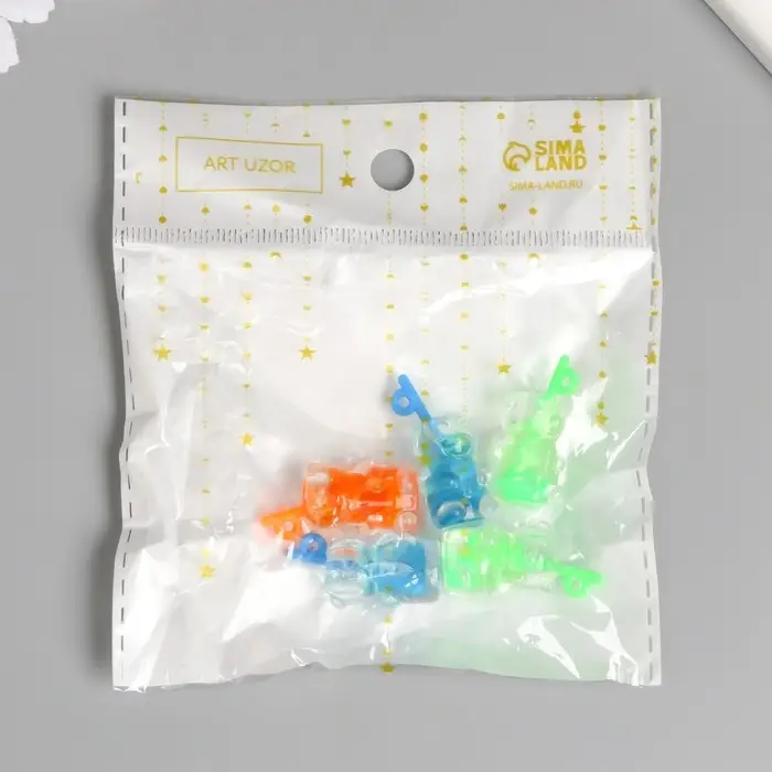 Декор для творчества пластик "Лимонад - мишка" МИКС 1,2х1,2х2,7 см