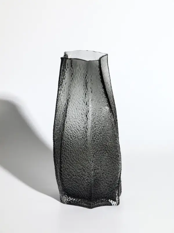 Ваза стекло настольная "Дженис" 30х15х9,5 см, серый