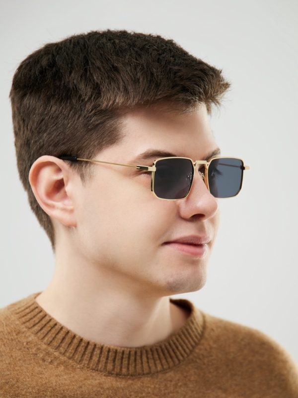 Очки солнечные, uv 385, черная линза