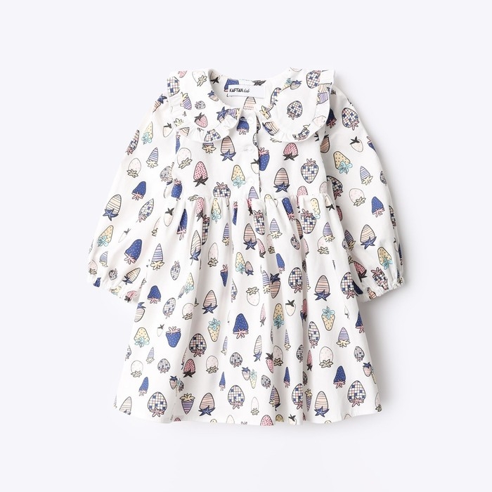 Платье детское с воротником KAFTAN &laquo;Ягоды&raquo;, размер 30 (98-104 см)