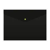 Папка-конверт на кнопке А4, 180 мкм, Calligrata "No Secret", непрозрачная, черная, микс цветные кнопки