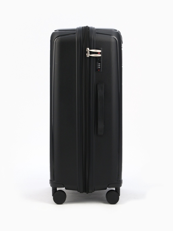 Чемодан 28", PP, 49*30*76, отд на молнии, код замок, 4 колеса, черный