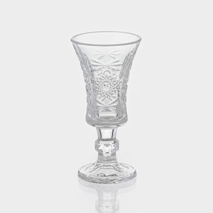 Набор рюмок стеклянных «Ледяная звезда», 35 мл, 10,5×5 см, 6 шт Набор рюмок стеклянных «Ледяная звезда», 35 мл, 10,5×5 см, 6 шт