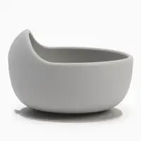 Тарелка детская на присоске и ложка, серый, Mum&Baby