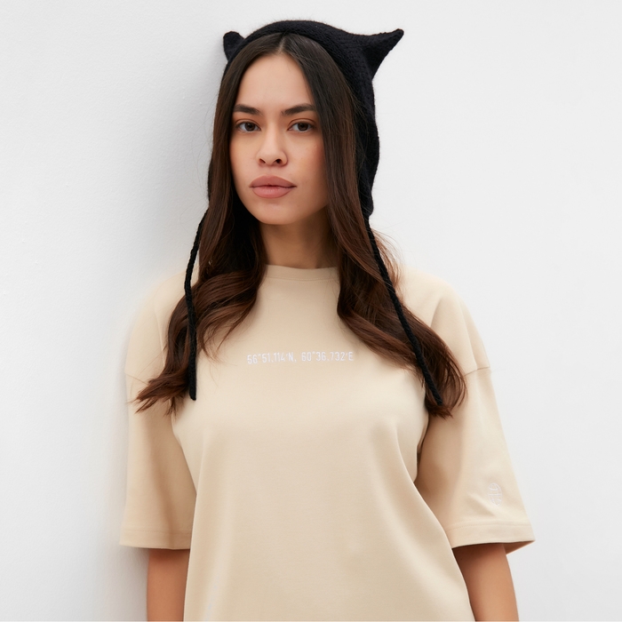 Футболка женская MIST Coordinates р. L-XL, бежевый Футболка женская MIST Coordinates р. L-XL, бежевый