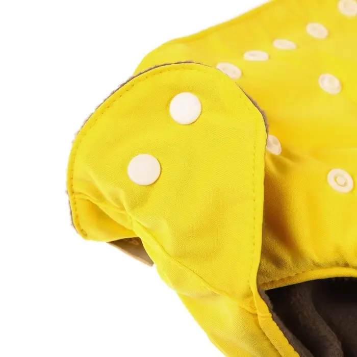 Многоразовый подгузник, угольно-бамбуковая ткань, 3-15 кг, цвет желтый, Крошка Я