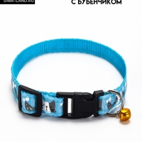 Ошейник "Котята", 40 х 1,5 см, голубой