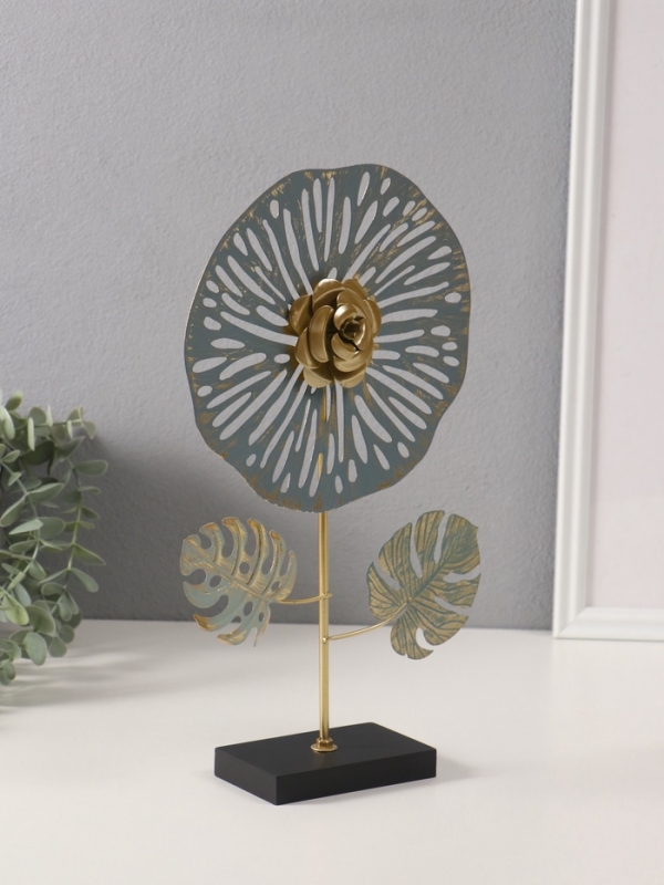 Сувенир металл "Тропический цветок" 6х19,5х32 см