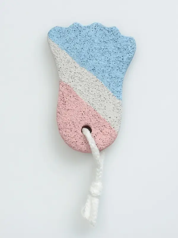 Пемза для педикюра &laquo;Ступня&raquo;, с подвесом, 9&times;6 см, в коробке, разноцветная