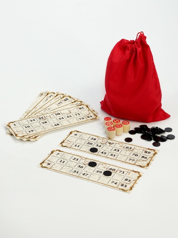 Русское лото настольная игра "Матрешка", бочонок 2.7 х 2.1 см, 24 карточки 21.4 х 7.9 см