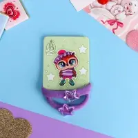 Резинка для волос &laquo;Мелодия&raquo;, набор 2 шт., звезда, 3.5 см, сиреневая