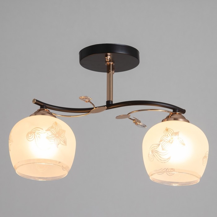 Люстра 2010/2 E27 60Вт черный+золото 37х13х25 см BayerLux