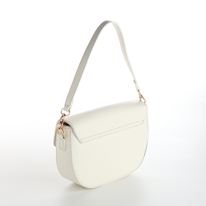 Сумка женская на клапане, TEXTURA, маленький размер, цвет белый Сумка женская на клапане, TEXTURA, маленький размер, цвет белый