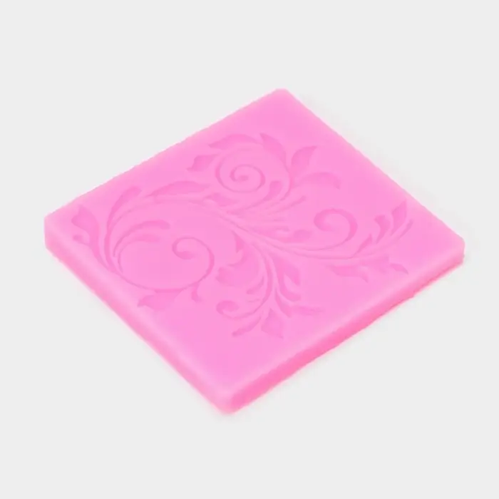 Молд Доляна &laquo;Вензель&raquo;, силикон, 6&times;5.5 см, розовый