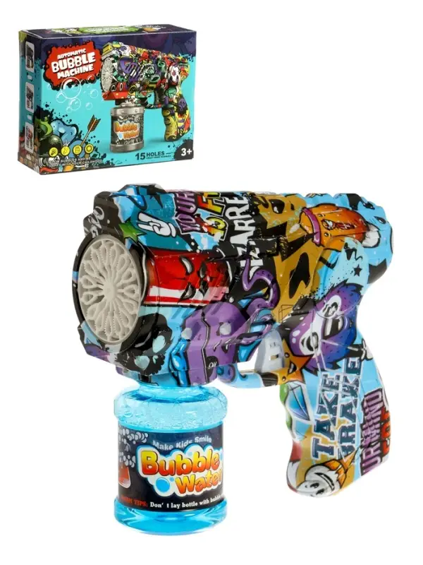 Генератор мыльных пузырей "Граффити", световые эффекты, цвета МИКС