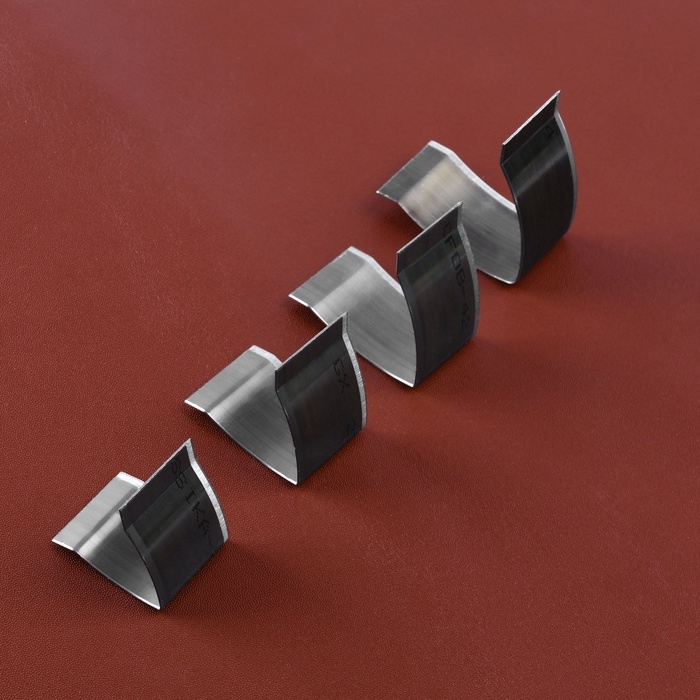 Отсекатель для кожи, угловой, набор 4 шт, 25/30/35/40 мм