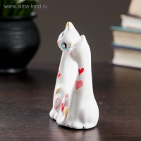 Фигура "Коты влюбленные" белые 5х9х11см