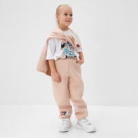 Брюки детские с начесом MINAKU: CRUSH, цвет розовый, рост 152 см