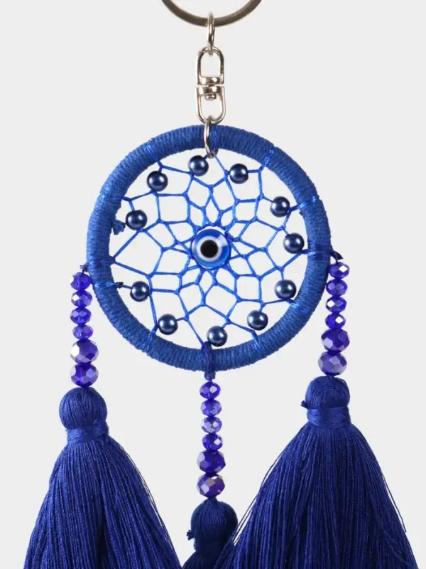 Брелок "Ловец снов" 17 см, цв. синий