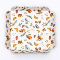 Коробка для печенья, &laquo;Мандарины&raquo;, 15&times;15&times;3 см, Новый год