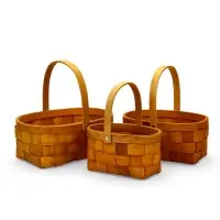 Набор корзин 3 шт 28х19х11 24х16х11 20х13х11 см ручка h=18/18/17см