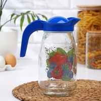 Кувшин с крышкой &laquo;Ягодный фреш&raquo;, стеклянный, 1,5 л, с крышкой