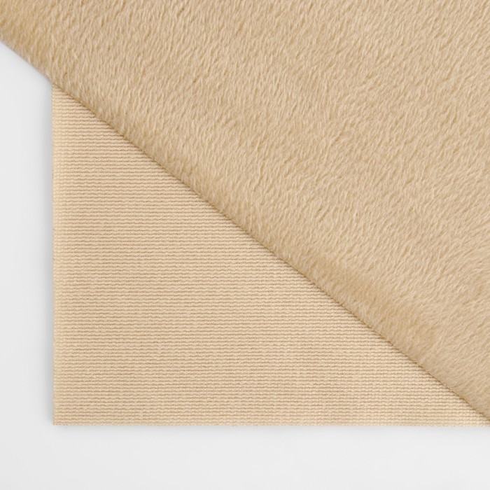 Лоскут плюш, 50 &times; 50 см, 220 г/м, цвет бежевый №34