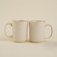 Набор кружек фарфоровых SL Home &laquo;Леггеро&raquo;, 400 мл, цвет бежевый