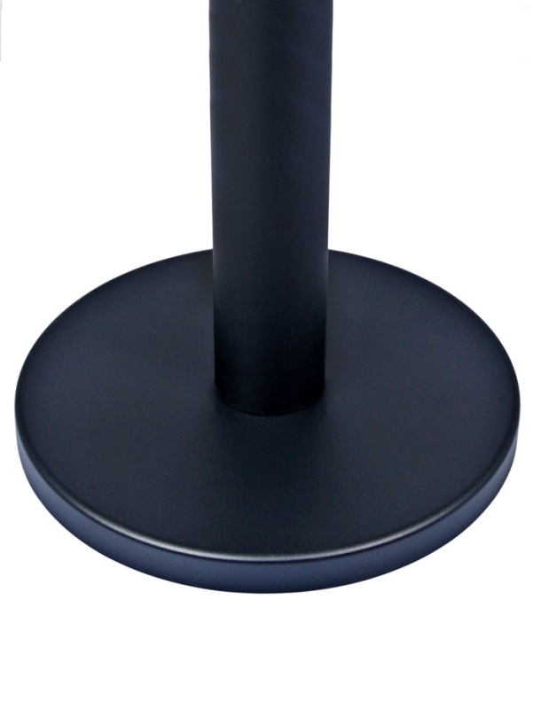 Стойка ограждения черн с вытяжной лентой-180см КРАСНАЯ,высота-90см,d- 6см,напольный d-32см