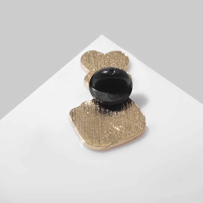 Значок &laquo;Сердце&raquo; жест любви, цвет бежево-сиреневый в золоте