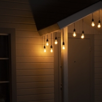 Гирлянда «Ретро белт-лайт» со свесами 10 и 20 см, 10 м, IP54, УМС, 2W, тёмная нить, шаг 50 см, Е27 (без ламп), 220 В Гирлянда «Ретро белт-лайт» со свесами 10 и 20 см, 10 м, IP54, УМС, 2W, тёмная нить, шаг 50 см, Е27 (без ламп), 220 В