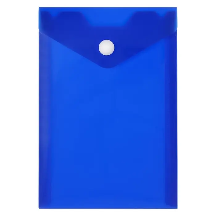 Папка-конверт на кнопке, А6, 180 мкм, вертикальная, глянцевая, МИКС