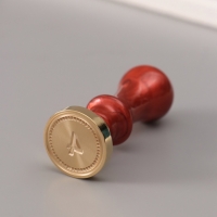 Печать для сургуча с пластиковой ручкой "Классика цифра 4" 2,5х2,5х6,3 см