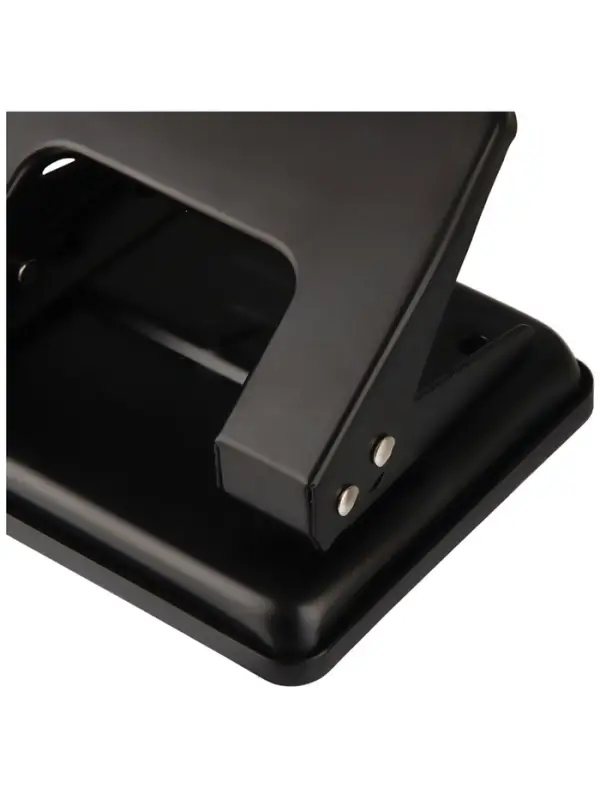 Дырокол 20л метал OfficeSpace,линейка, черный